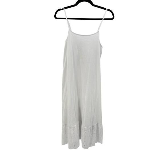 MANGO Dress Dina Spaghetti Straps A-line Midi Size Medium Women's White NWT - Picture 10 of 10
